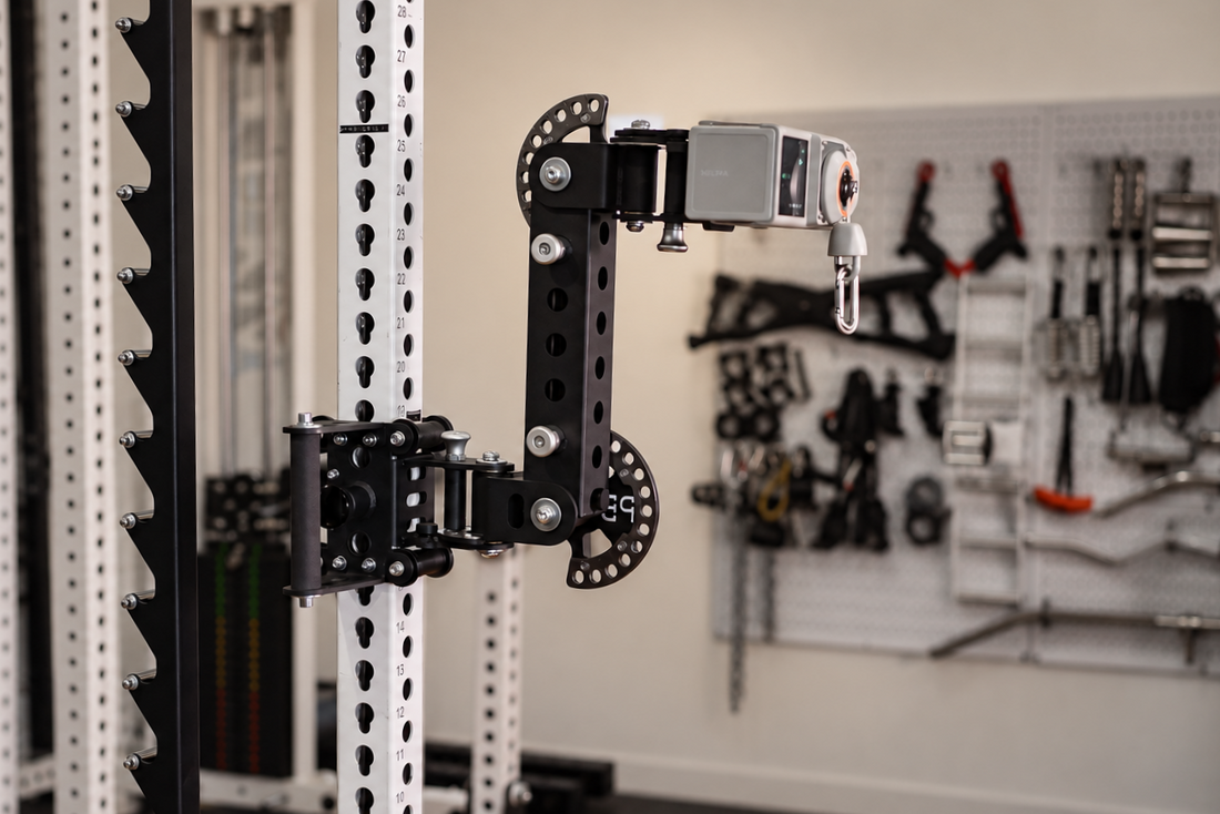 Bear Arm adjusted upright with a VOLTRA device; device and DIY Dock sold separately.
